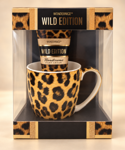 Wild Edition kinkekomplekt: kätekreem ja leopardimustriline kruus